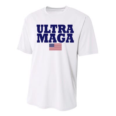 Ultra Maga United Staes Flag Performance Sprint T-Shirt