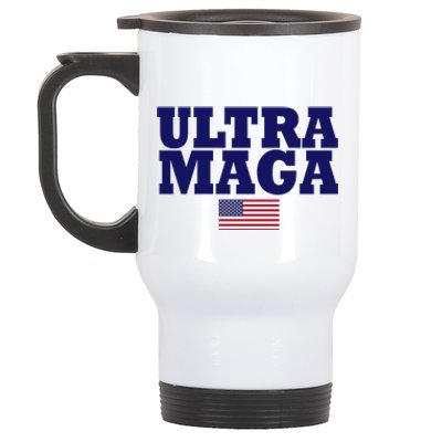 Ultra Maga United Staes Flag Stainless Steel Travel Mug