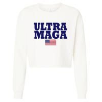 Ultra Maga United Staes Flag Cropped Pullover Crew