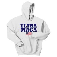 Ultra Maga United Staes Flag Kids Hoodie