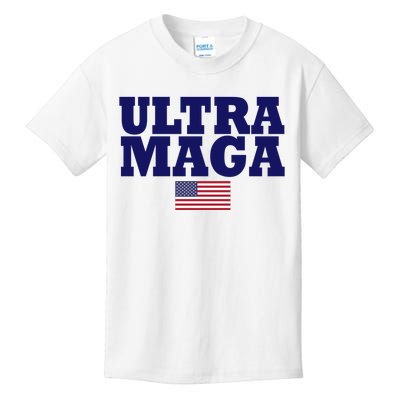 Ultra Maga United Staes Flag Kids T-Shirt