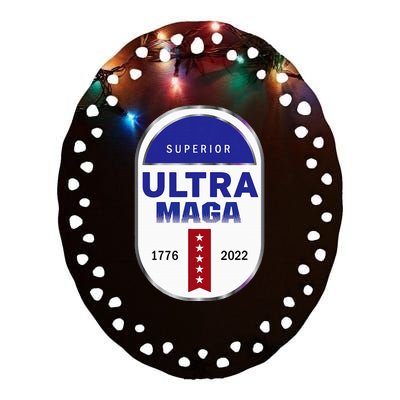 Ultra Maga Ceramic Oval Ornament