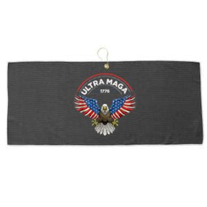 Ultra Maga US Flag Top American Gifzs Ultra Mega Large Microfiber Waffle Golf Towel