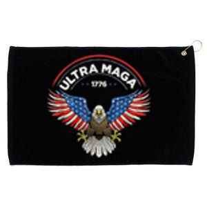 Ultra Maga US Flag Top American Gifzs Ultra Mega Grommeted Golf Towel