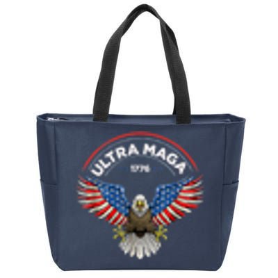 Ultra Maga US Flag Top American Gifzs Ultra Mega Zip Tote Bag