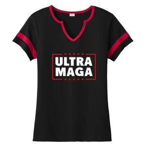 Ultra MAGA | Make America Great Again Ladies Halftime Notch Neck Tee