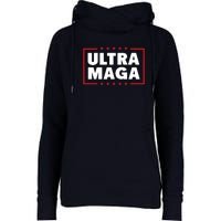 Ultra MAGA | Make America Great Again Womens Funnel Neck Pullover Hood