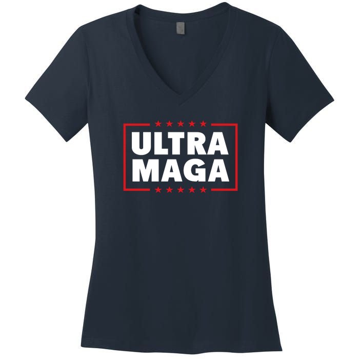 Ultra MAGA | Make America Great Again Women's V-Neck T-Shirt