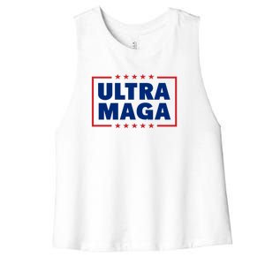 Ultra MAGA | Make America Great Again Women's Racerback Cropped Tank