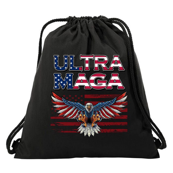 Ultra Maga USA Eagle Drawstring Bag