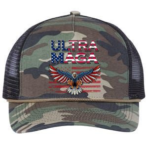 Ultra Maga USA Eagle Retro Rope Trucker Hat Cap