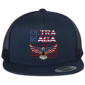 Ultra Maga USA Eagle Flat Bill Trucker Hat