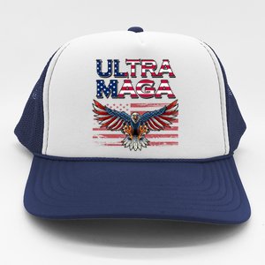 Ultra Maga USA Eagle Trucker Hat