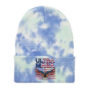 Ultra Maga USA Eagle Tie Dye 12in Knit Beanie