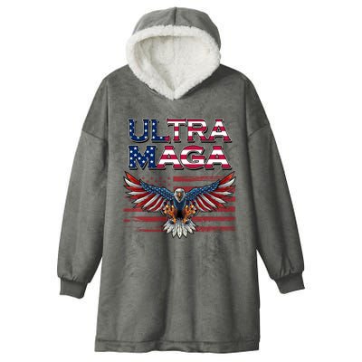 Ultra Maga USA Eagle Hooded Wearable Blanket