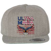 Ultra Maga USA Eagle Wool Snapback Cap