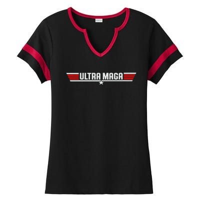 Ultra Maga Ladies Halftime Notch Neck Tee