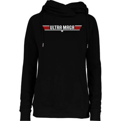 Ultra Maga Womens Funnel Neck Pullover Hood