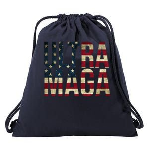 Ultra Maga USA Flag Drawstring Bag