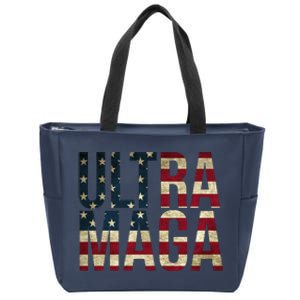 Ultra Maga USA Flag Zip Tote Bag