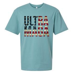 Ultra Maga USA Flag Sueded Cloud Jersey T-Shirt