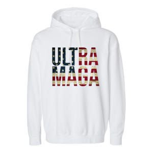 Ultra Maga USA Flag Garment-Dyed Fleece Hoodie