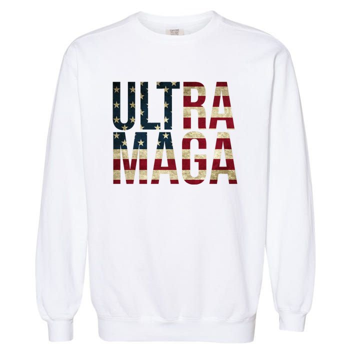 Ultra Maga USA Flag Garment-Dyed Sweatshirt