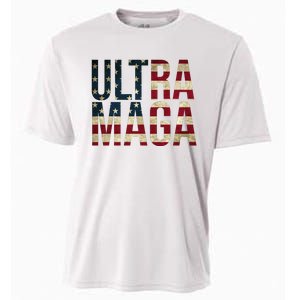 Ultra Maga USA Flag Cooling Performance Crew T-Shirt