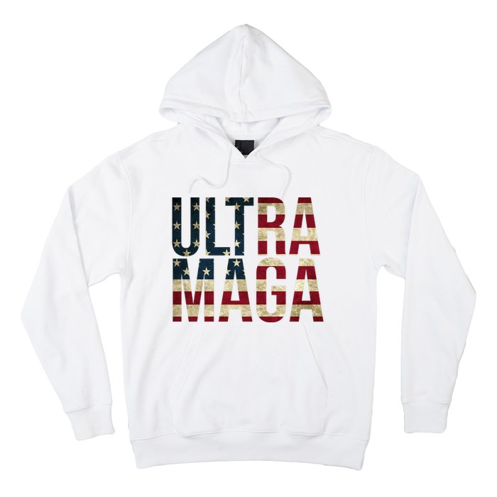 Ultra Maga USA Flag Hoodie