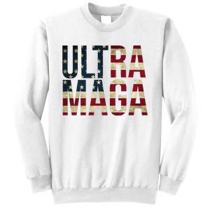 Ultra Maga USA Flag Sweatshirt