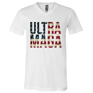 Ultra Maga USA Flag V-Neck T-Shirt