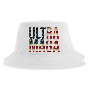 Ultra Maga USA Flag Sustainable Bucket Hat