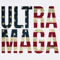 Ultra Maga USA Flag Button