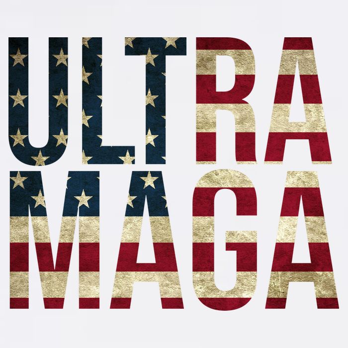 Ultra Maga USA Flag Button