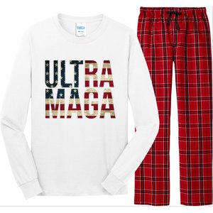 Ultra Maga USA Flag Long Sleeve Pajama Set