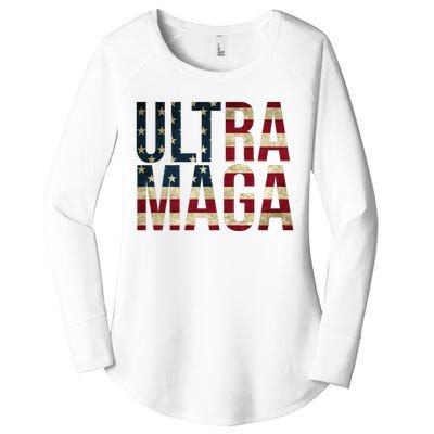 Ultra Maga USA Flag Women's Perfect Tri Tunic Long Sleeve Shirt