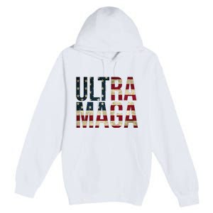 Ultra Maga USA Flag Premium Pullover Hoodie