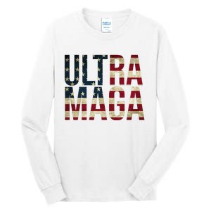 Ultra Maga USA Flag Tall Long Sleeve T-Shirt