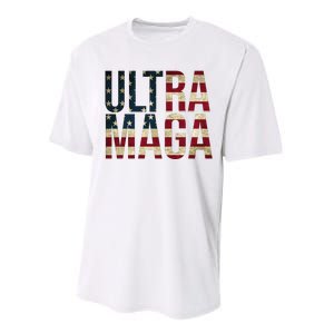 Ultra Maga USA Flag Performance Sprint T-Shirt