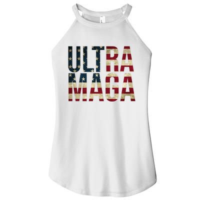 Ultra Maga USA Flag Women’s Perfect Tri Rocker Tank