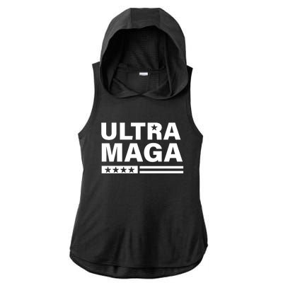 Ultra MAGA Ladies PosiCharge Tri-Blend Wicking Draft Hoodie Tank