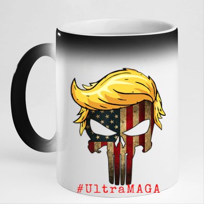 Ultra MAGA #UltraMAGA Punisher Trump 11oz Black Color Changing Mug