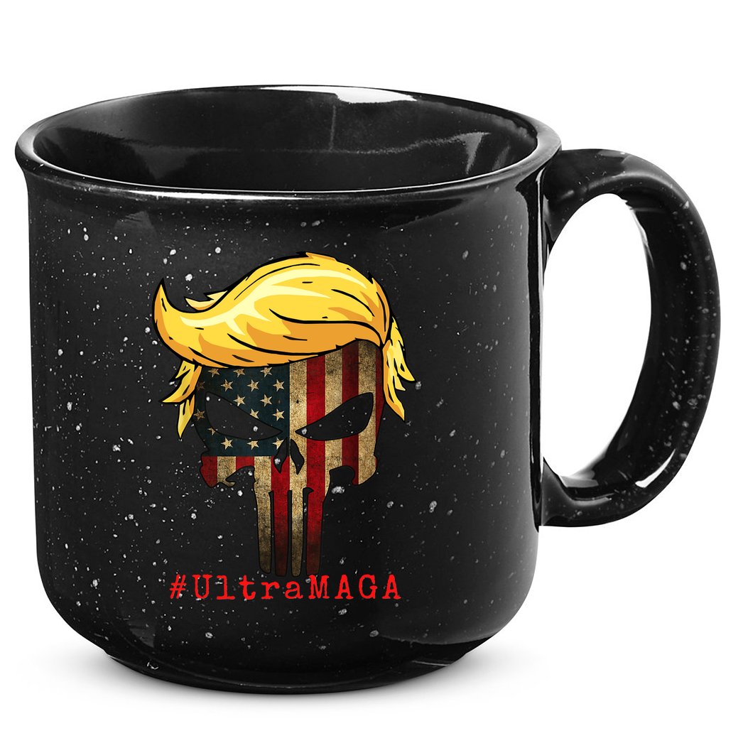 Ultra MAGA #UltraMAGA Punisher Trump 15oz Campfire Ceramic Mug