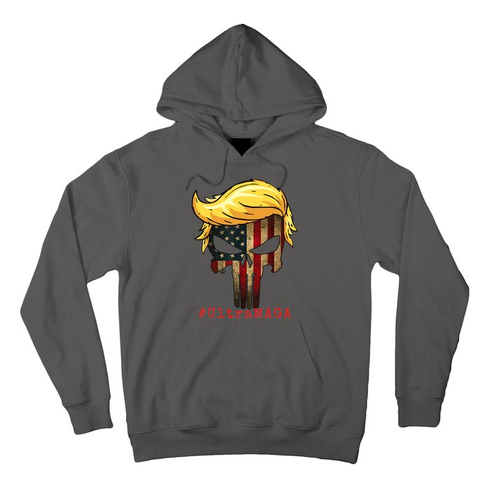 Ultra MAGA #UltraMAGA Punisher Trump Hoodie