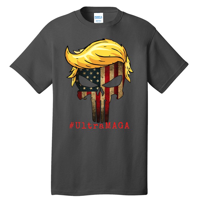 Ultra MAGA #UltraMAGA Punisher Trump Tall T-Shirt