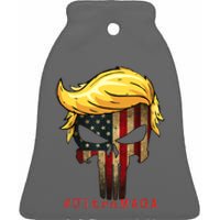 Ultra MAGA #UltraMAGA Punisher Trump Ceramic Bell Ornament