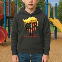 Ultra MAGA #UltraMAGA Punisher Trump Kids Hoodie