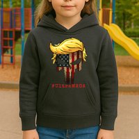 Ultra MAGA #UltraMAGA Punisher Trump Kids Hoodie