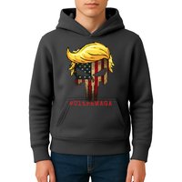 Ultra MAGA #UltraMAGA Punisher Trump Kids Hoodie