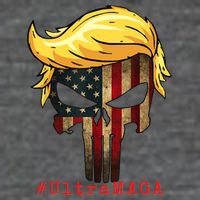Ultra MAGA #UltraMAGA Punisher Trump Kids Hoodie